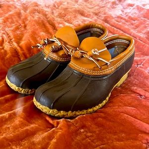 Ll bean boots duck rubber rain mocs womens 9 wide
